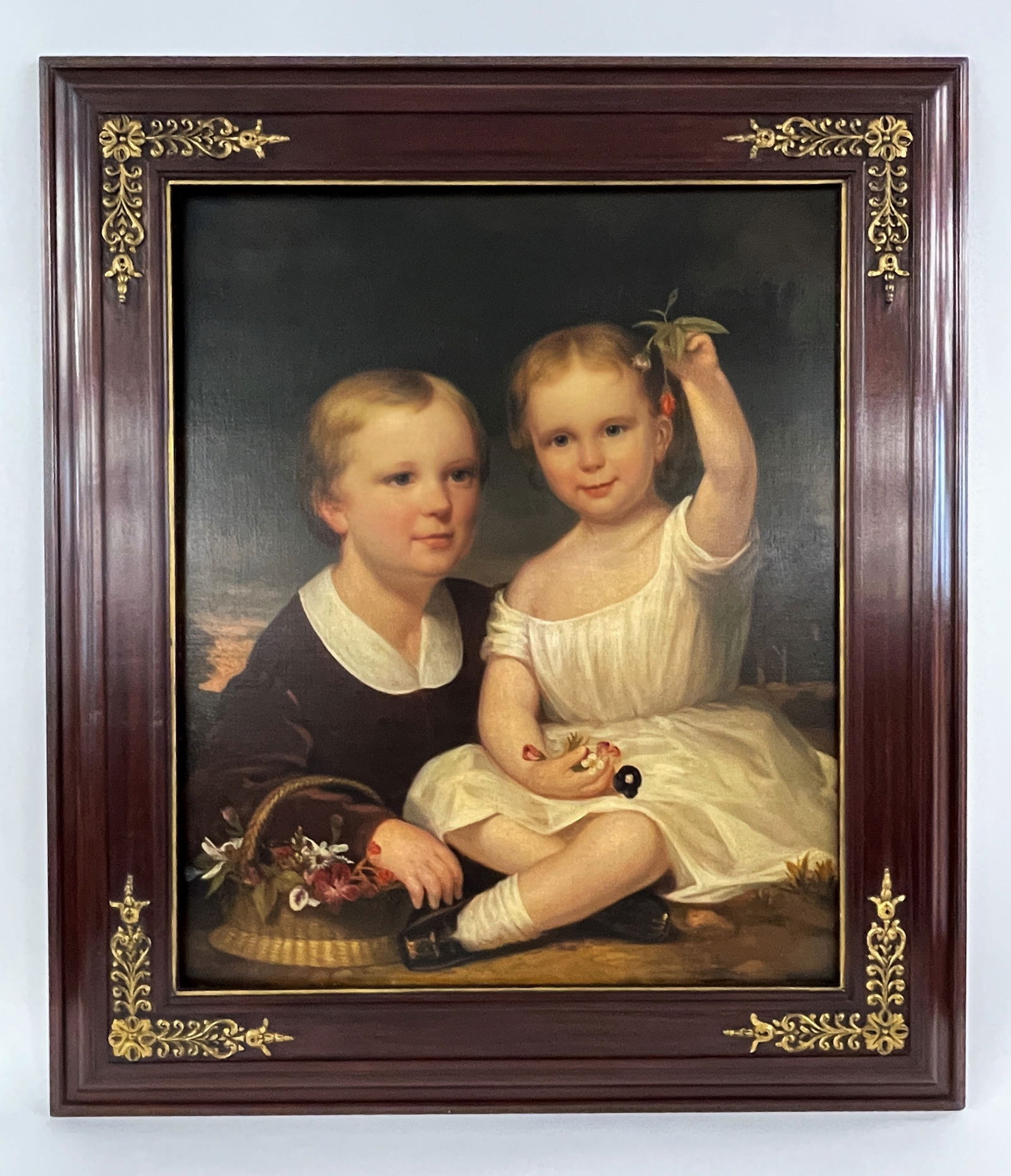 18TH C DOUBLE PORTRAIT OF CHILDREN (1 of 10)