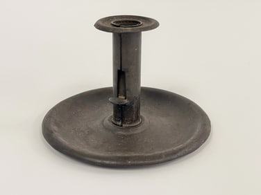 EARLY PAINTED CHAMBERSTICK