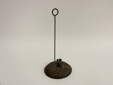 RARE ROD LOOPED CANDLEHOLDER