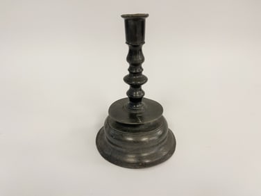 18TH C PEWTER CANDLESTICK