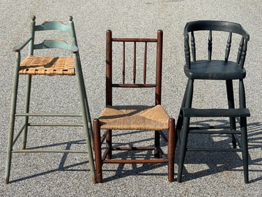 THREE CHILD CHAIRS