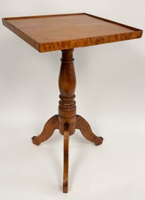 BIRDSEYE & TIGER MAPLE CANDLESTAND , MAPLE CANDLE STAND