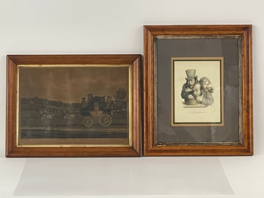 TWO BIRDSEYE MAPLE FRAMES