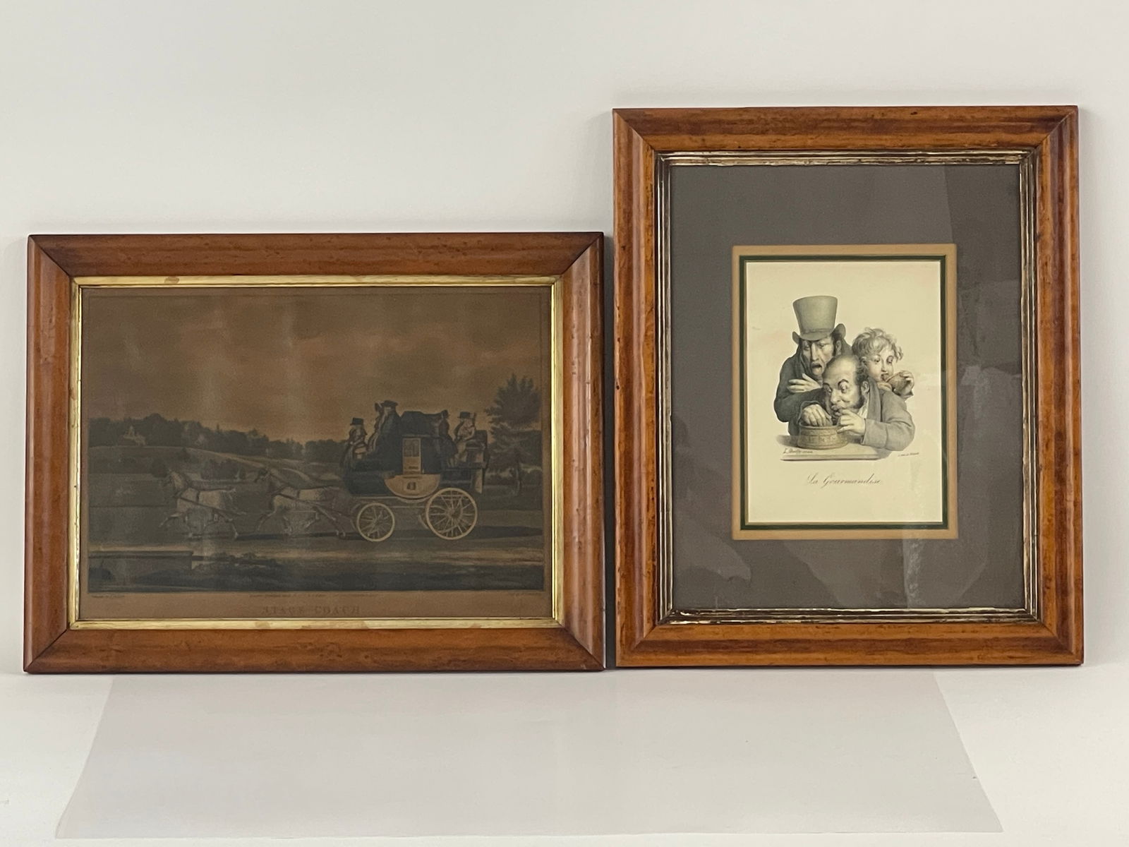 TWO BIRDSEYE MAPLE FRAMES (1 of 5)