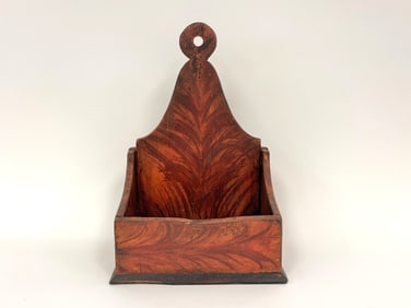 RARE QUEEN ANNE DECORATED WALLBOX