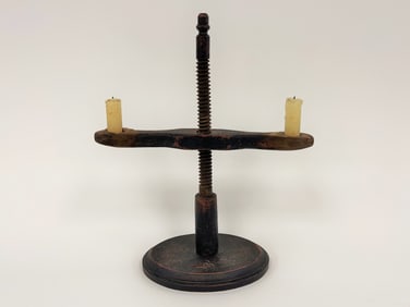 RARE TABLETOP REVOLVING CANDLE STAND