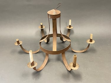 19TH CENTURY TIN CANDLE CHANDELIER