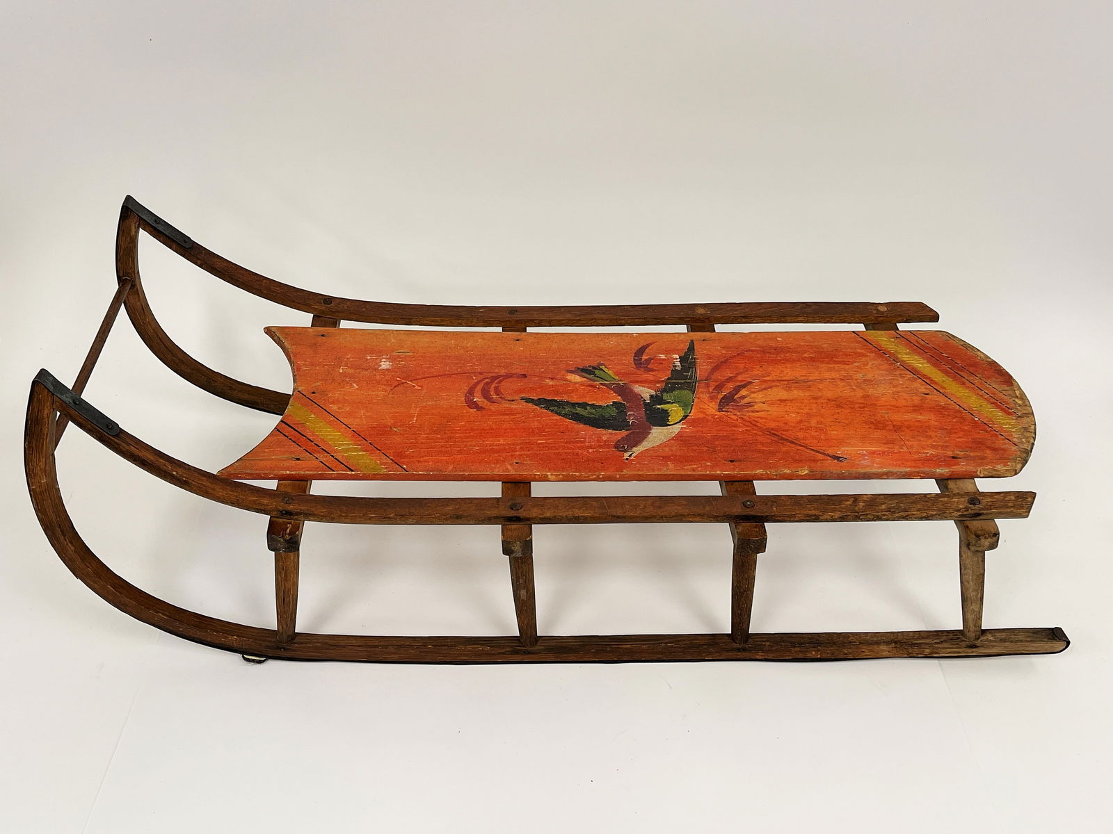 PAINTED FOLK ART SLED (1 of 3)
