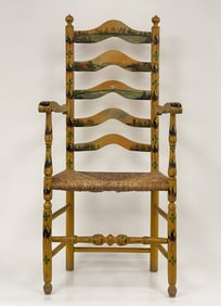 DELAWARE VALLEY LADDERBACK W. PAINTED COASTAL SCENE