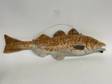 CARVED WOODEN FISH TRADE SIGN