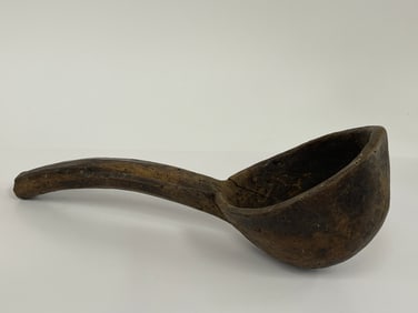 NATIVE AMERICAN BURL WOOD DIPPER