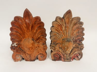 TWO REDWARE ORNAMENTS