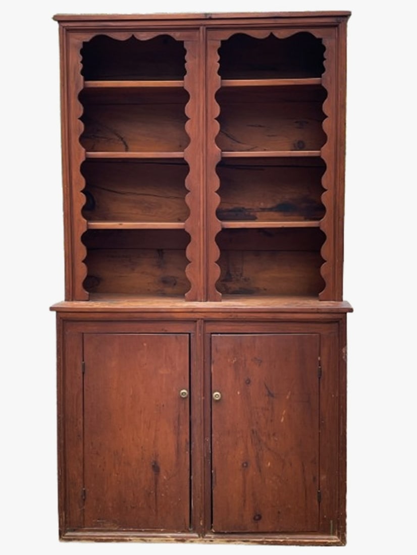 FINE LATE 18TH C OPEN TOP CUPBOARD (1 of 7)
