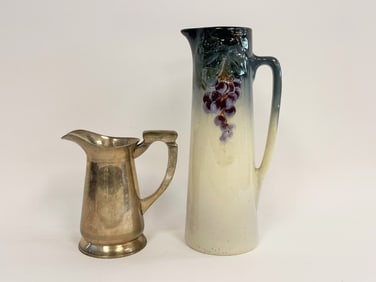 SILVER PITCHER,WELLER PITCHER