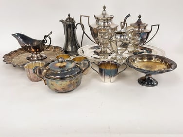 MISC GROUPING OF SILVER PLATED ITEMS