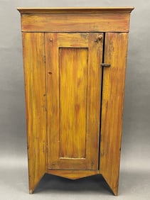 EARLY PAINT DECORATED JELLY CUPBOARD