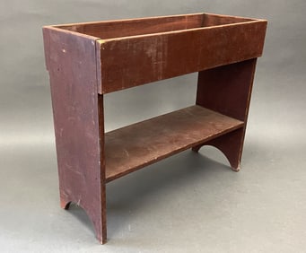 RED PAINTED DRY SINK