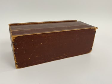 SLIDE LID WOODEN CANDLE BOX IN THE OLD RED