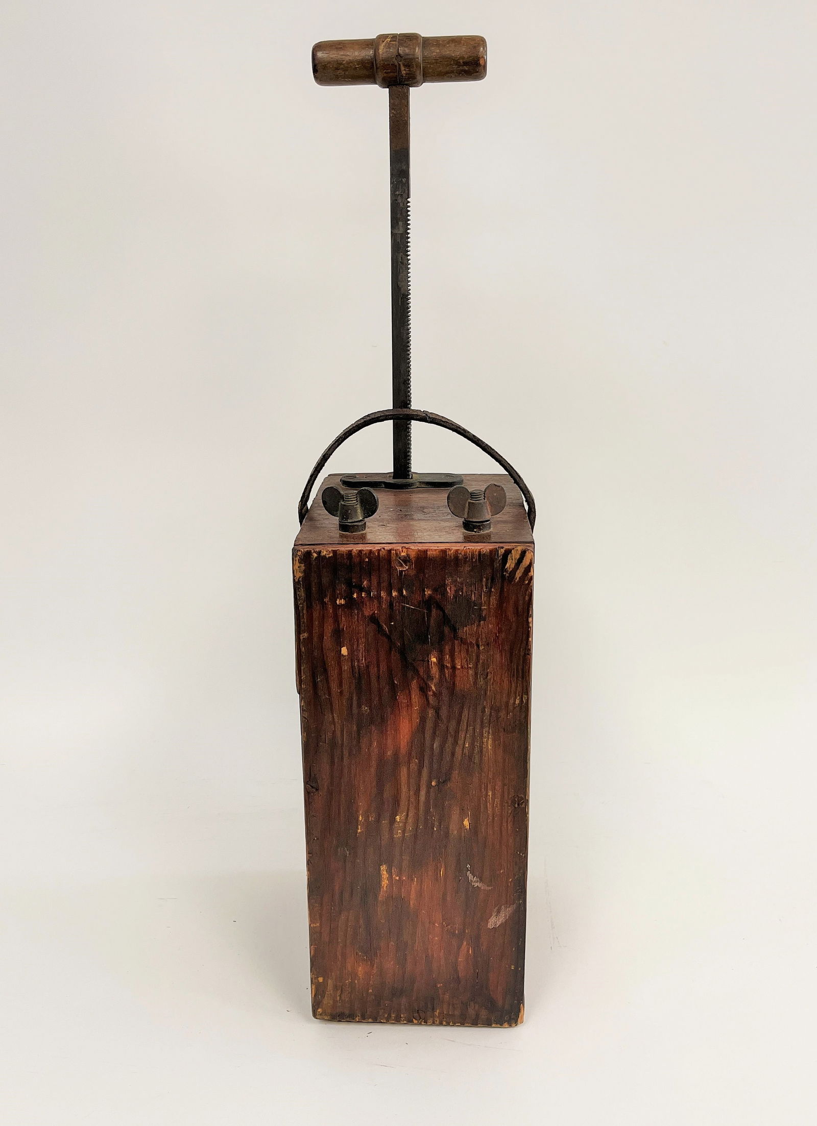 OLD WOODEN DYNAMITE DETONATOR (1 of 3)