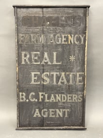 LARGE PAINTED WOOD SIGN