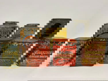 GROUPING OF LARGE ADVERTISING TINS