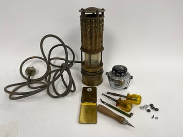 WOLF SAFETY LAMP ALONG WITH ESTATE ITEMS
