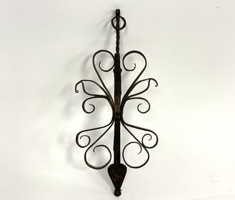 TWO HOOK FILLIGREE IRON RACK