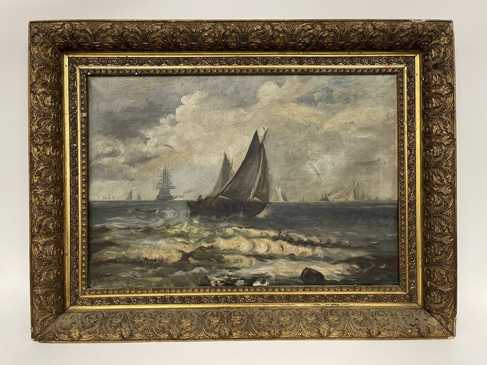 O/C OF A SAILBOAT IN THE HARBOR: O/C OF A SAILBOAT IN THE HARBOR