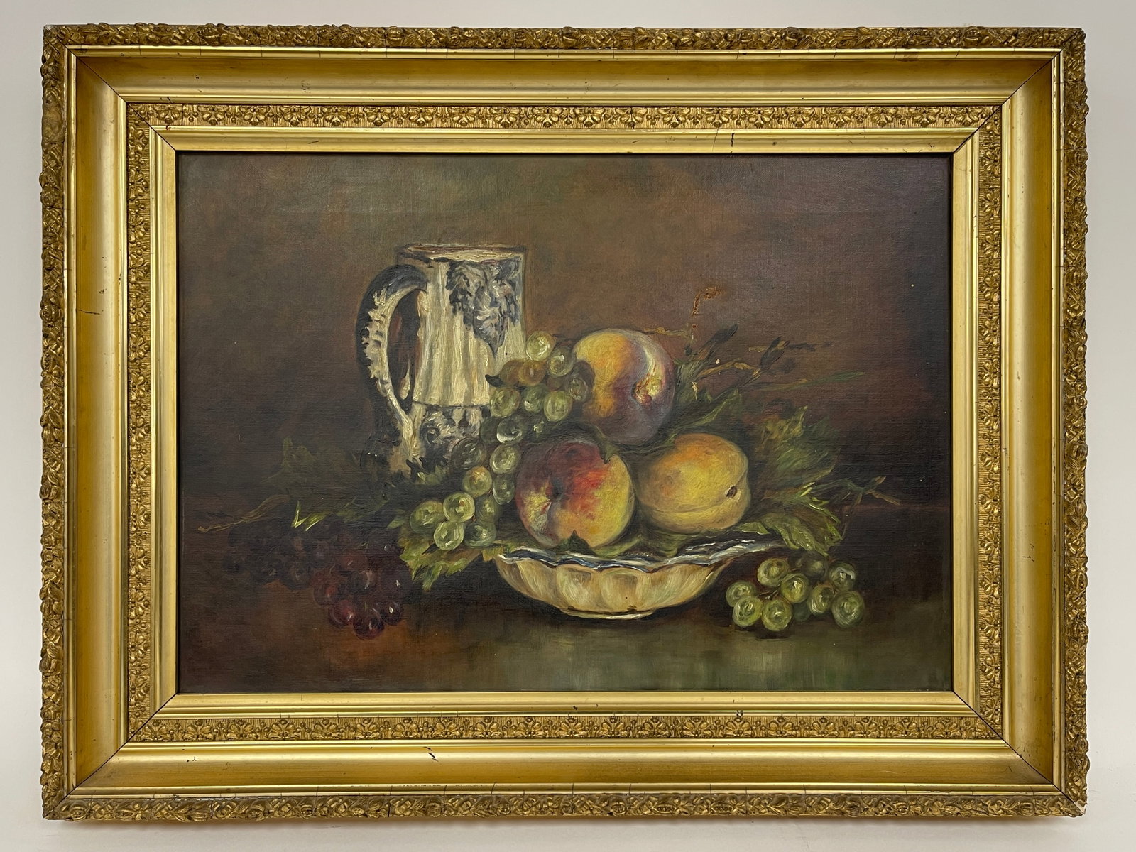 O/C PAINTING STILL LIFE OF FRUIT: O/C PAINTING STILL LIFE OF FRUIT 14" X 20" , 19" X 25" FR