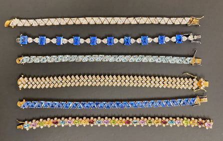 SIX BRACELETS FROM SUZANNE SOMERS COLLECTIONS (ALL 925)