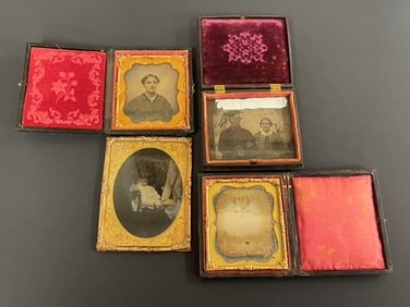 GROUPING OF FOUR DAGUERREOTYPES