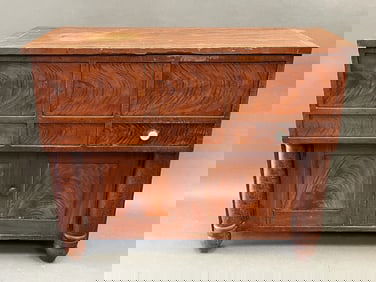 19th CENTURY NEW ENGLAND PAINT DECORATED DRY SINK