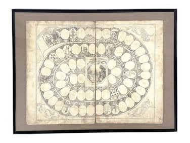 HIGHLY DETAILED FOLK ART HAND DRAWN INK