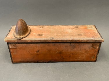 PRIMITIVE PAINTED WAGON UTILITY BOX