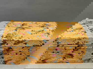 LARGE ANTIQUE DOME TOP WALLPAPER BOX