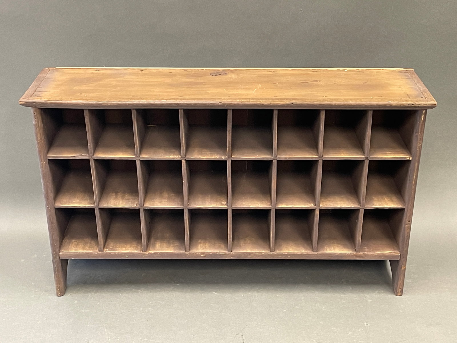 ANTIQUE PRIMITIVE SET OF CUBBIES: ANTIQUE PRIMITIVE SET OF CUBBIES, 38 X 10 X 22