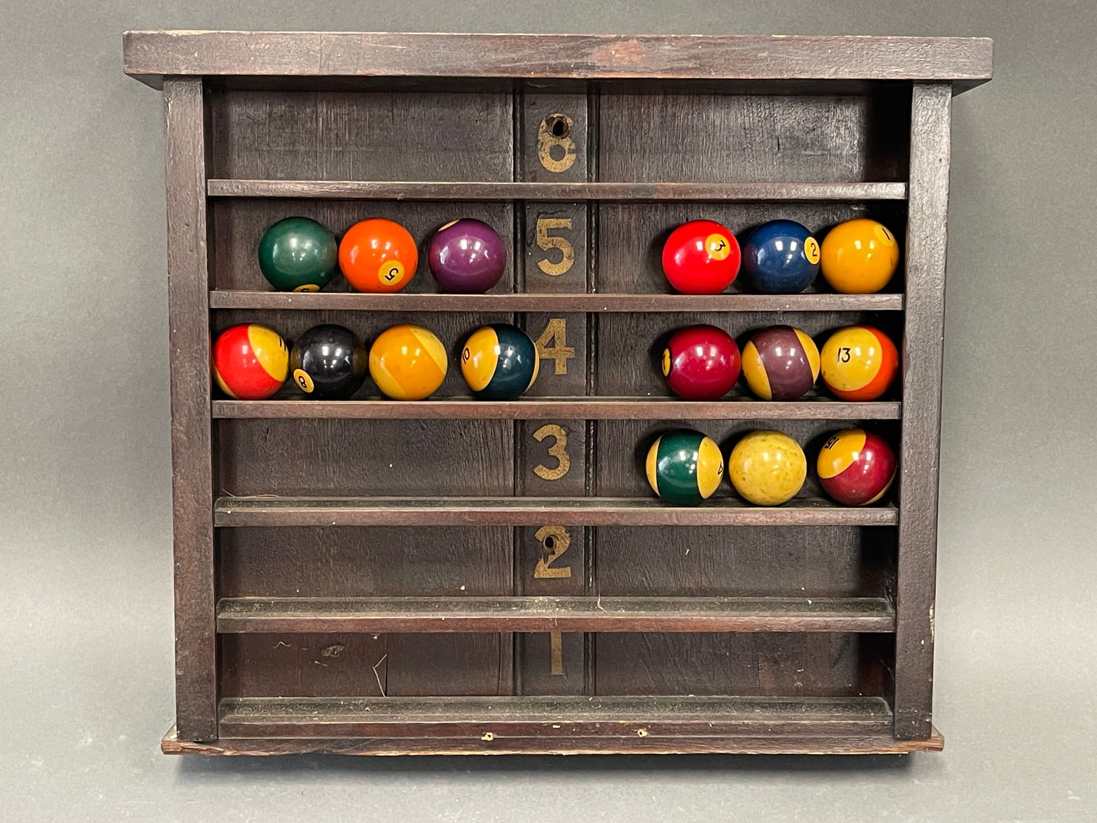 BILLIARD RACK W/ BALLS (1 of 2)