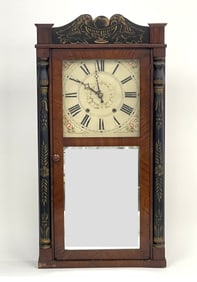 WALL CLOCK , ELISHA HOTCHKISS JR ,BURLINGTON , CT