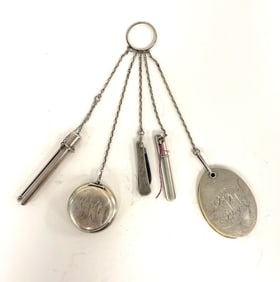 19TH C LADIES ITEMS OF VIRTUE STERLING SILVER