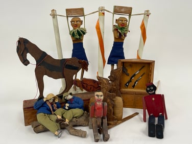 GROUPING OF FOLK ART TOYS