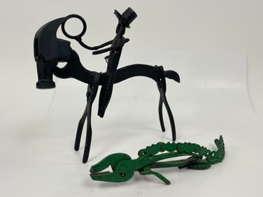 TWO IRON ART UTILIZING TOOLS