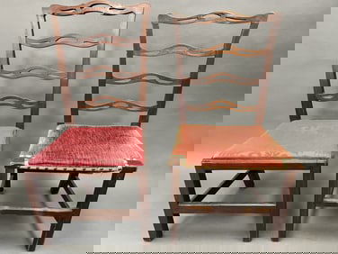 TWO 18TH C CHIPPENDALE SIDE CHAIRS