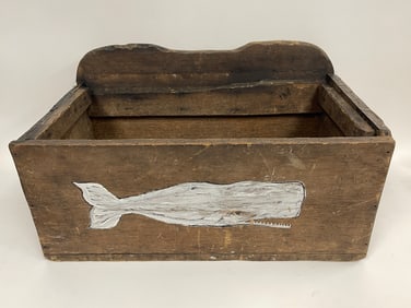 PRIMITIVE BOX WITH WHALE