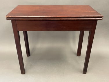 18TH C CHIPPENDALE GAME TABLE , LIFT TOP ,CHIPPENDALE LEGS