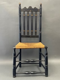 18TH C BANISTER BACK SIDE CHAIR