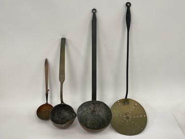 4 BRASS UTENSILS