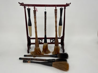 CALLIGRAPHY BRUSHES W/STAND