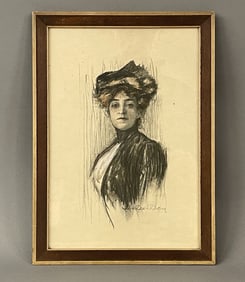 PORTRAIT OF A WOMAN BY AMERICAN ILLUSTRATOR JOHN CECIL CLAY