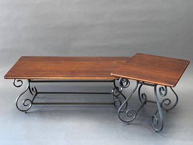 TWO 20TH C MATCHING TABLES