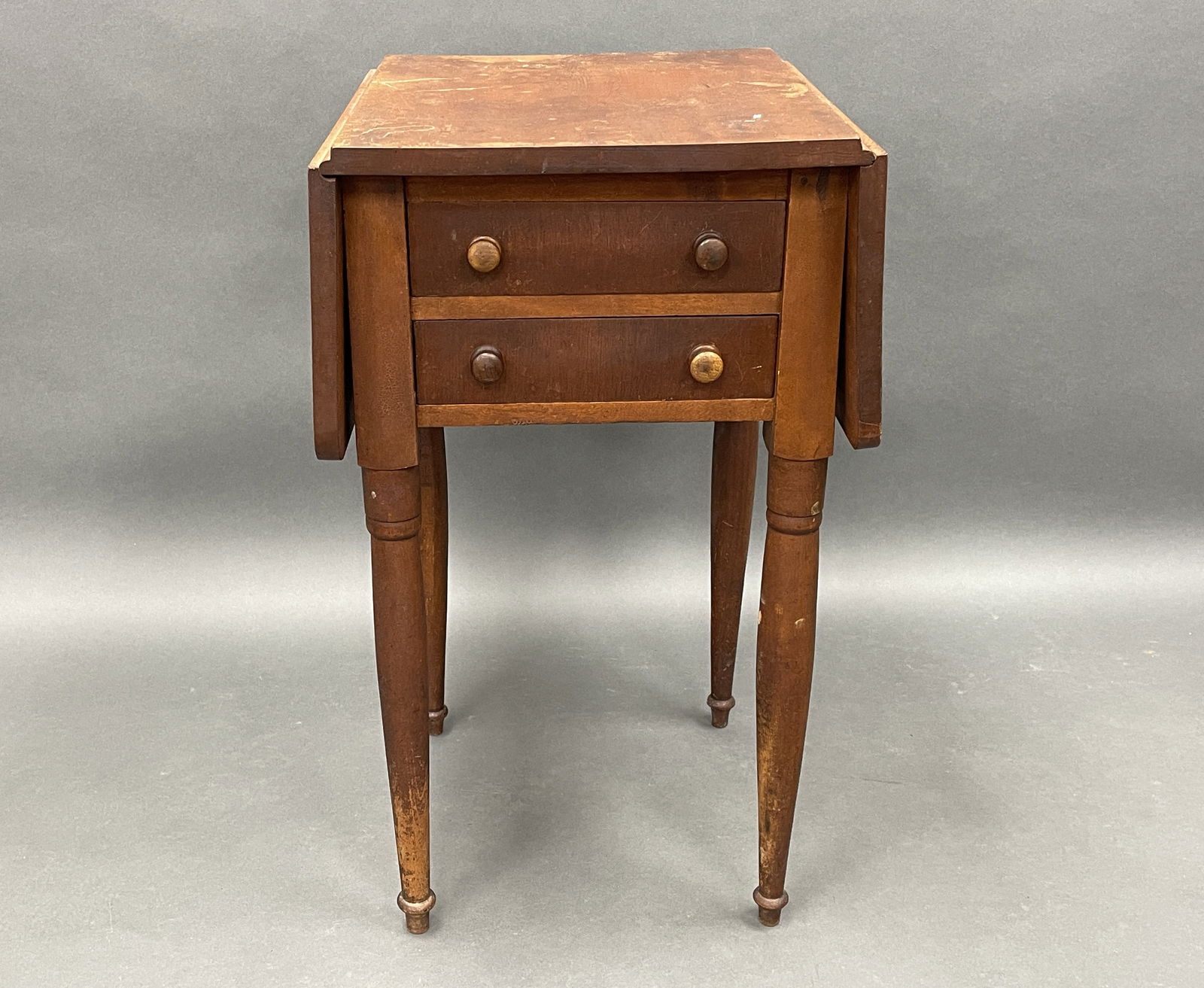 19THC MAPLE TWO DRAWER FEDERAL STAND (1 of 5)